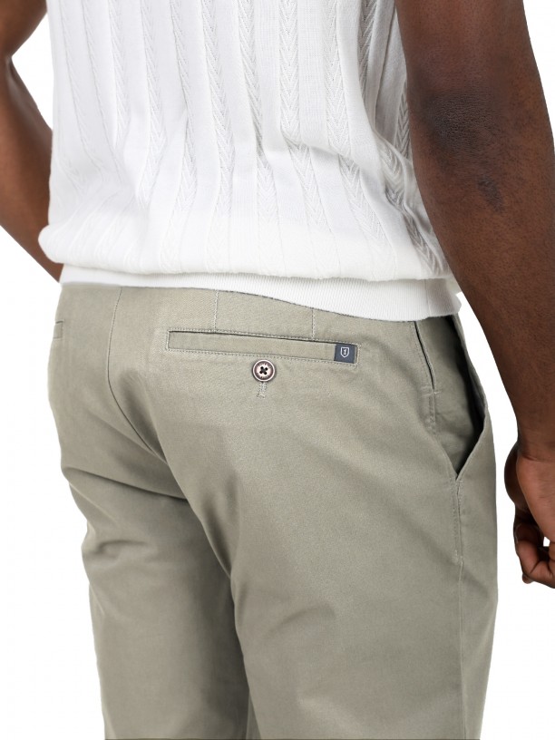 Pantalones chinos de algodn elstico