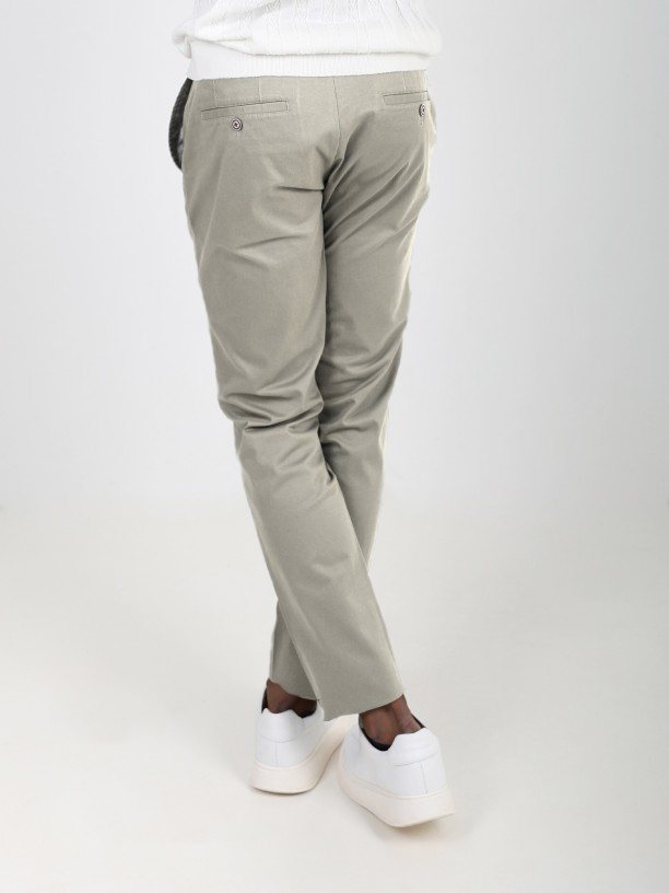 Pantalones chinos de algodn elstico