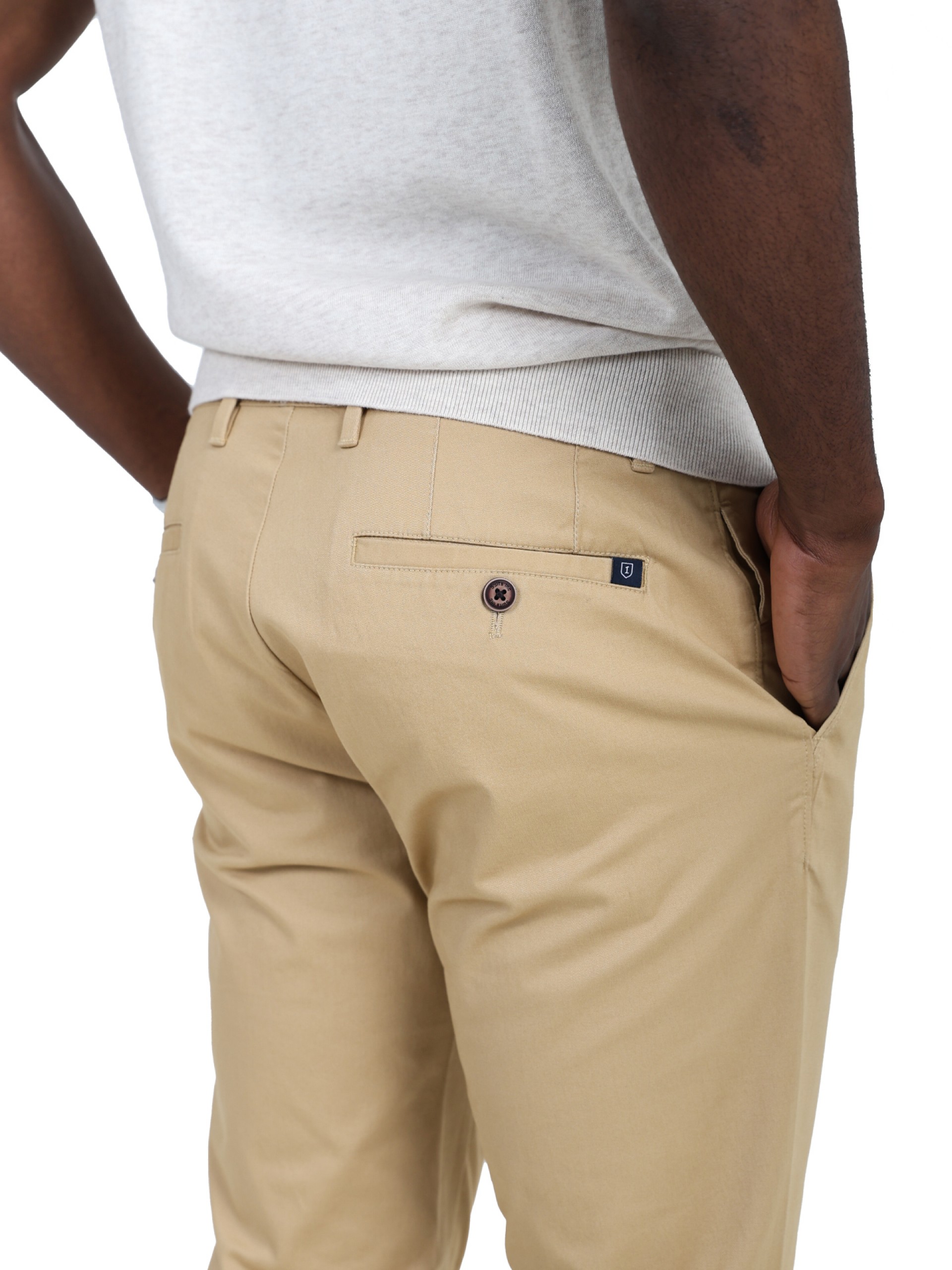 Pantalones chinos de algodón elástico