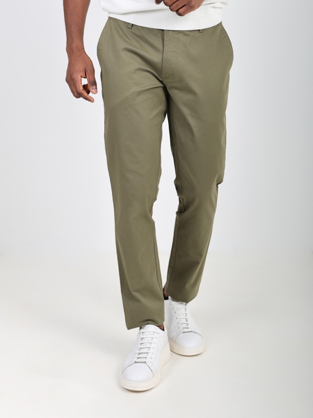 Pantalones chinos de algodn elstico