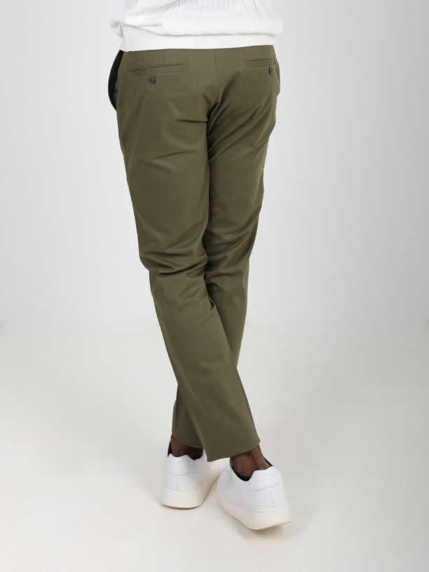 Pantalones chinos de algodn elstico