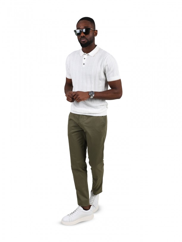 Pantalones chinos de algodn elstico
