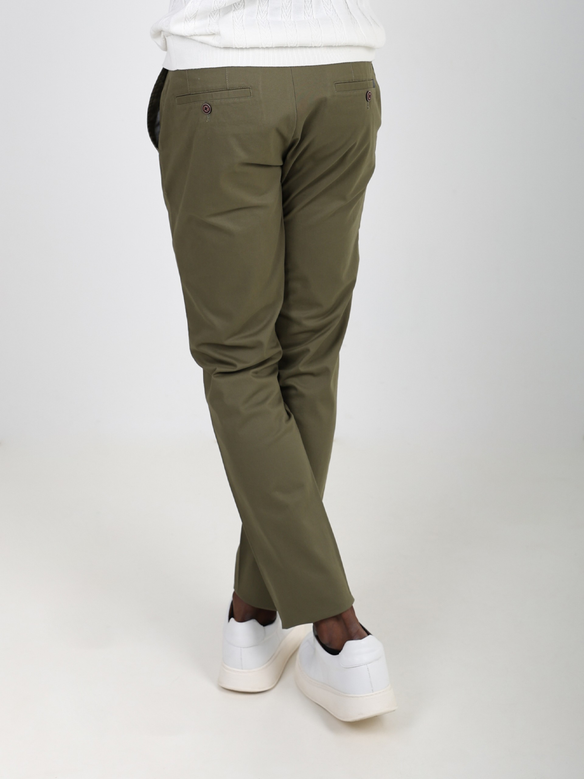 Pantalones chinos de algodón elástico