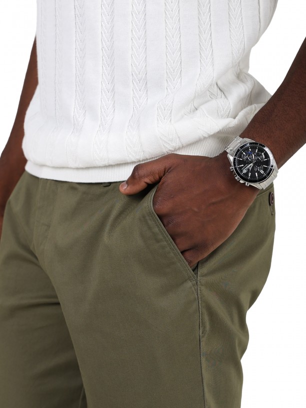 Pantalones chinos de algodn elstico