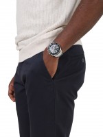 Pantalones chinos de algod�n el�stico
