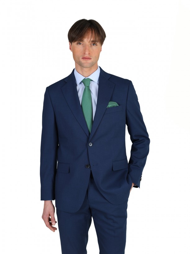 Traje liso de corte regular