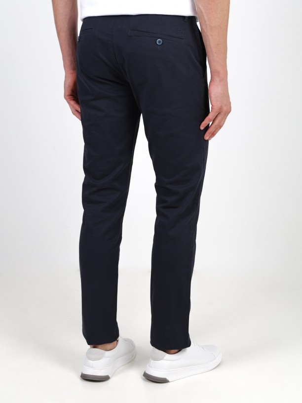 Pantalones chinos de algodón elástico Pantalones chinos de algodón elástico