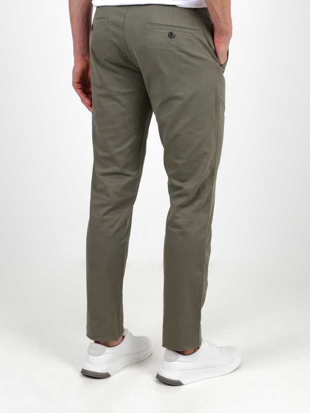 Pantalones chinos de algodn elstico