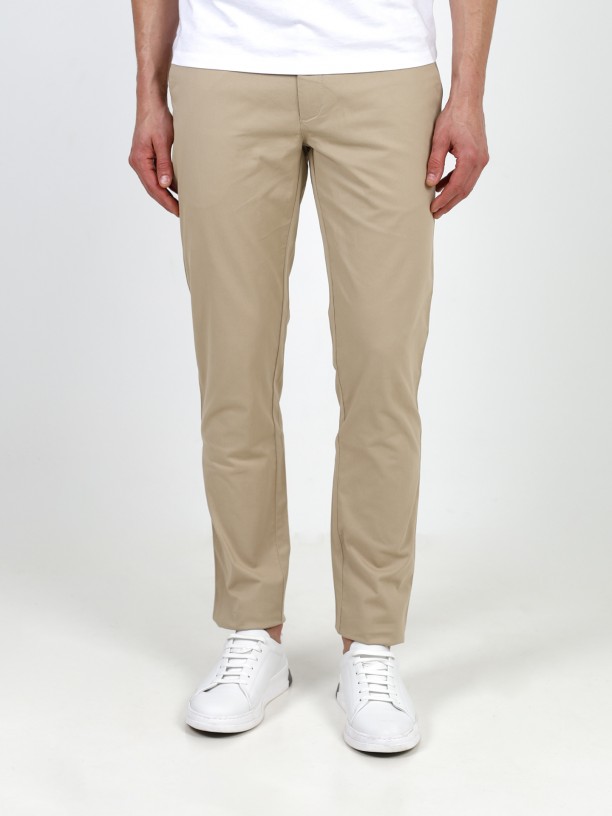 Pantalones chinos de algodn elstico