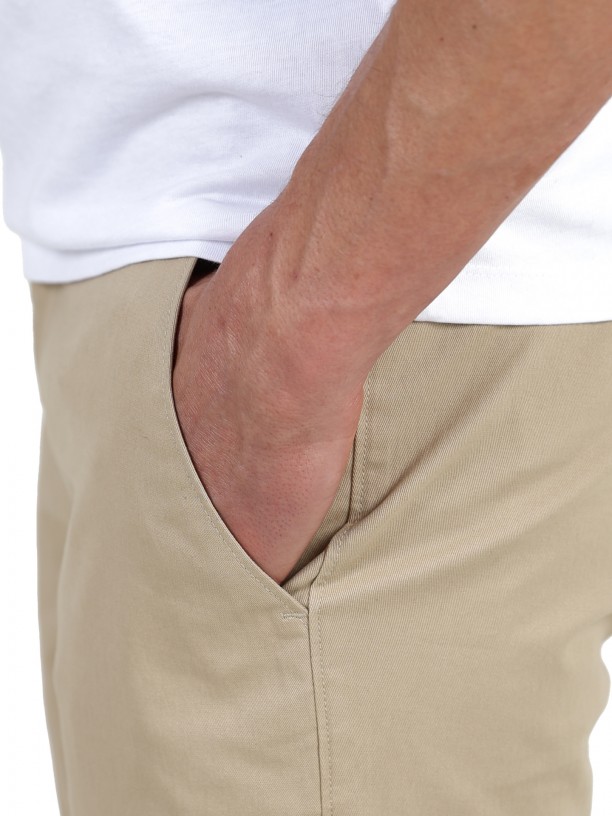 Pantalones chinos de algodn elstico