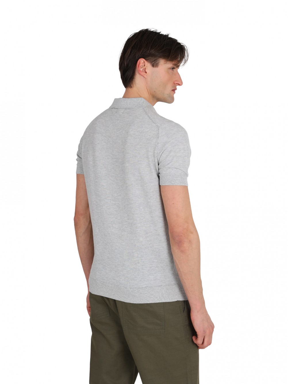 100% cotton plain knit polo