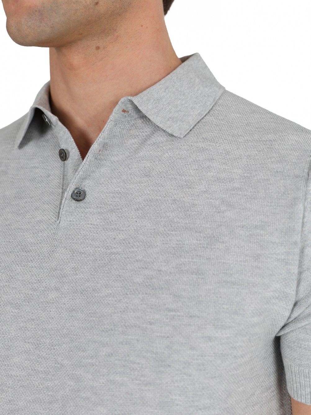 100% cotton plain knit polo