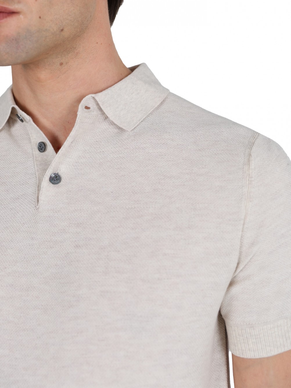 100% cotton plain knit polo