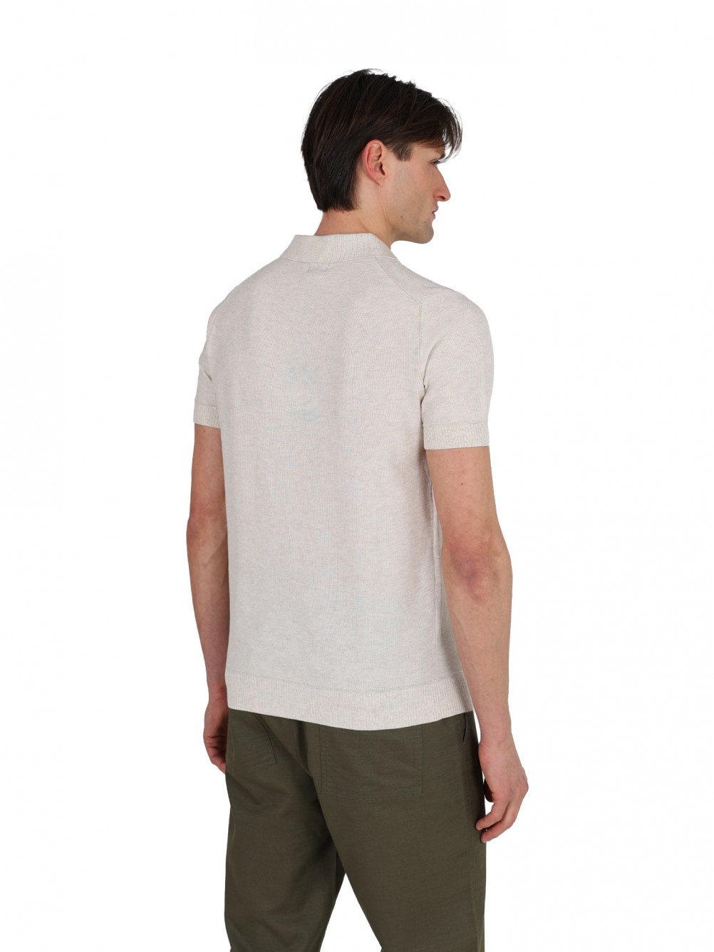 100% cotton plain knit polo