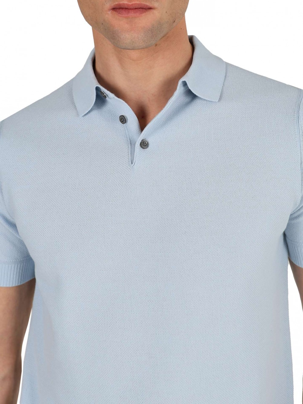100% cotton plain knit polo