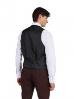 Fato liso com colete Slim fit