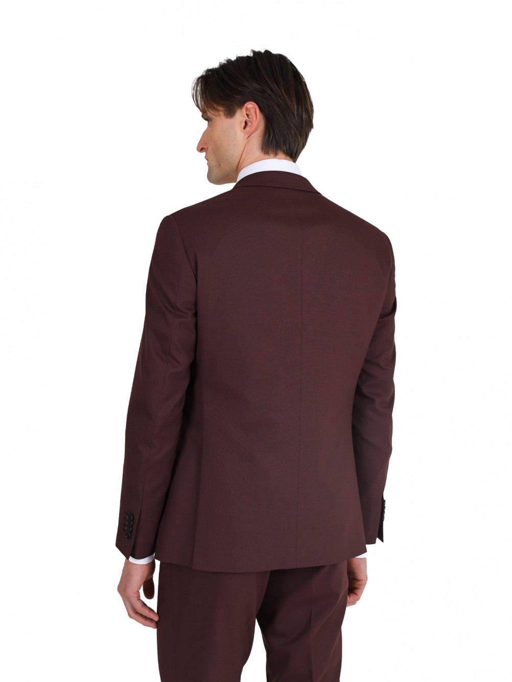 Fato liso com colete Slim fit