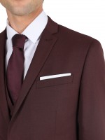 Fato liso com colete Slim fit