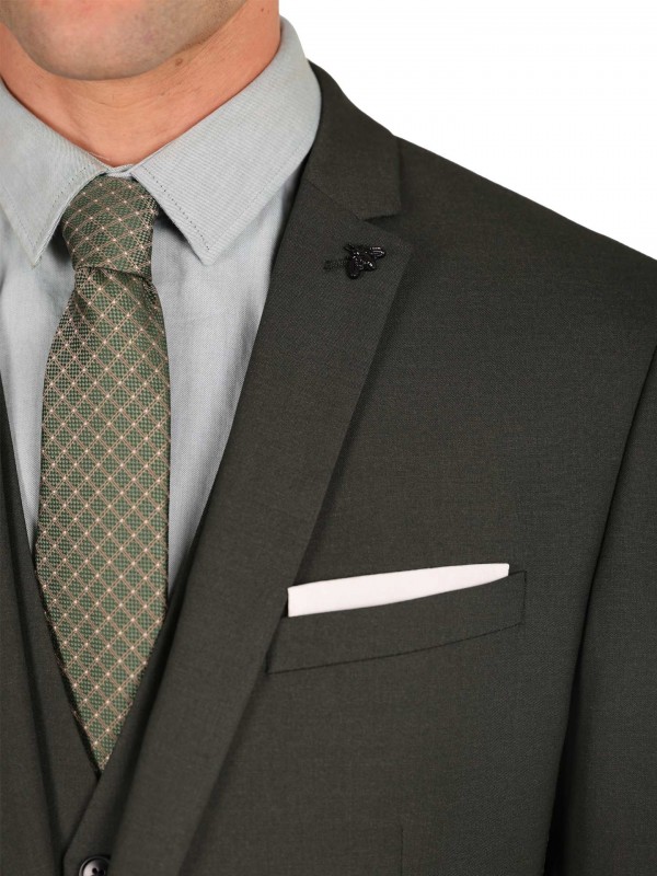 Fato liso com colete Slim fit Fato liso com colete Slim fit