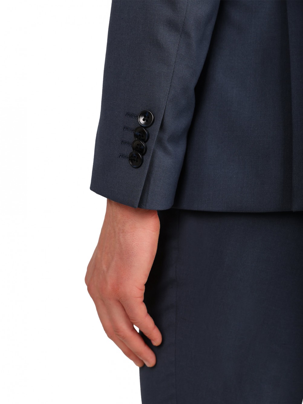 Traje liso con chaleco Slim Fit