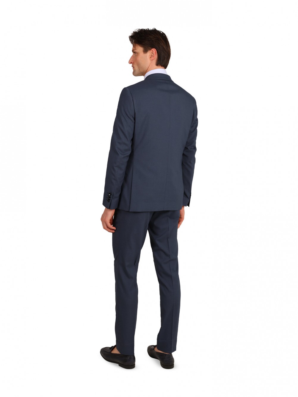 Traje liso con chaleco Slim Fit