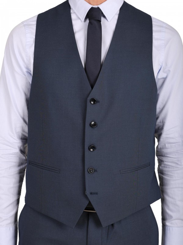 Traje liso con chaleco Slim Fit Traje liso con chaleco Slim Fit