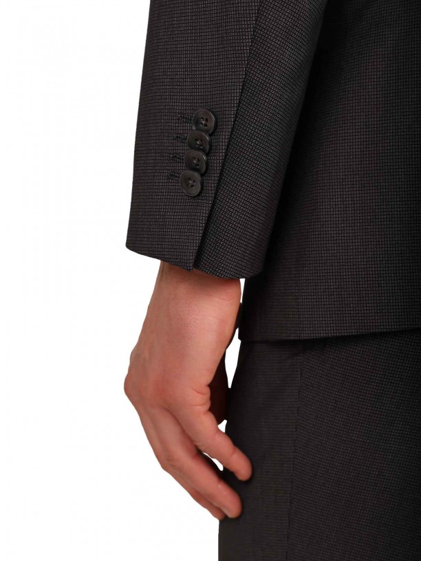 Traje micro estampado regular fit