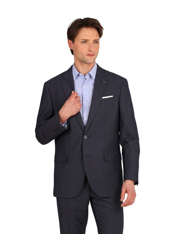 Traje micro estampado regular fit