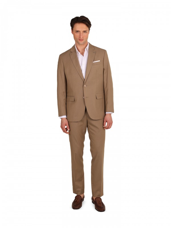 Fato de micro padro regular fit