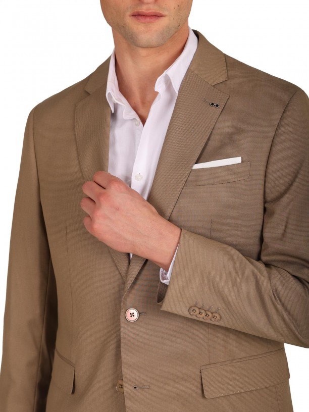 Traje micro estampado regular fit