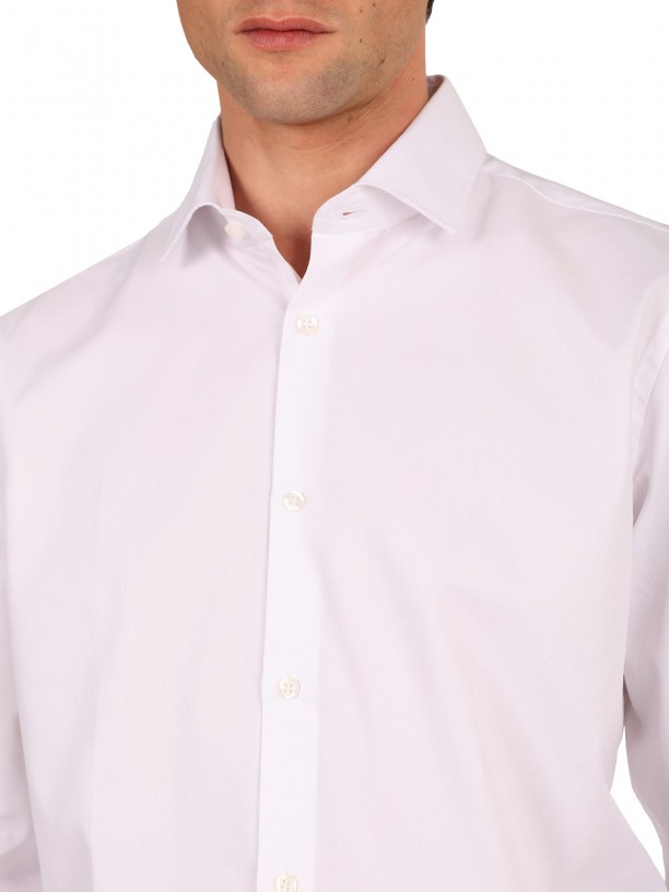 Camisa clssica regular fit micro estrutura