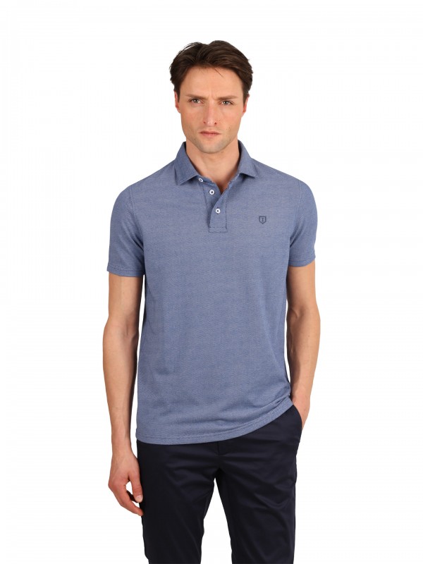 Polo de algodn con micropatrn