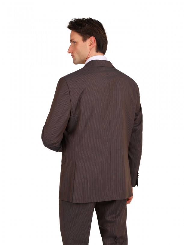 Fato listrado regular fit