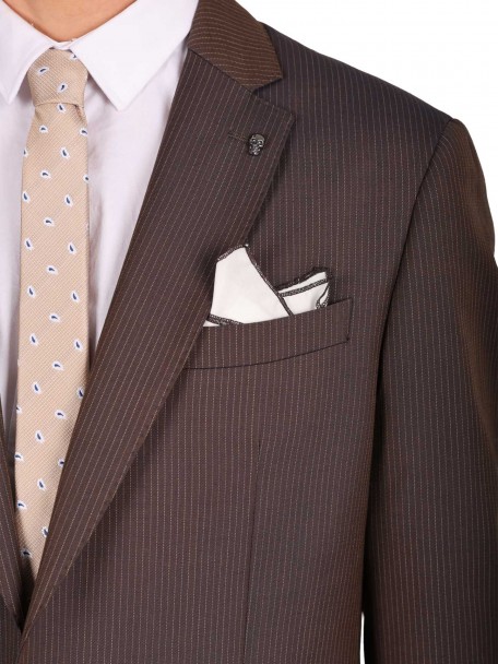 Fato listrado regular fit Fato listrado regular fit