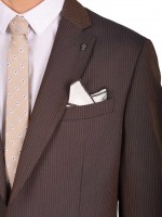 Fato listrado regular fit Fato listrado regular fit