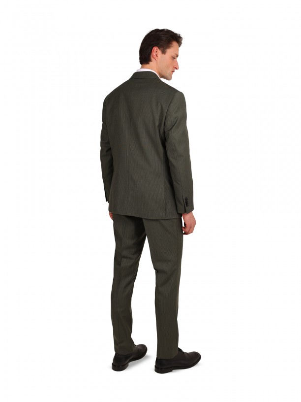 Fato listrado regular fit