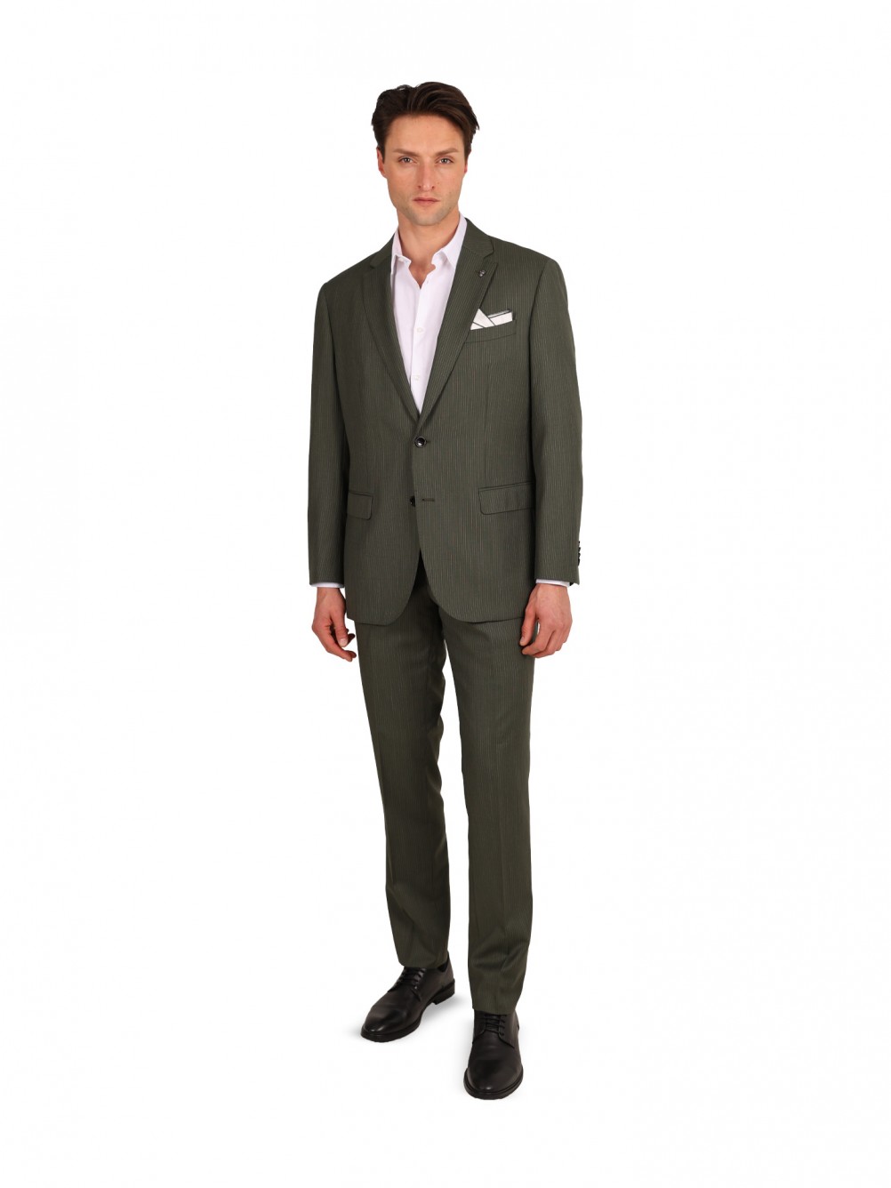 Fato listrado regular fit