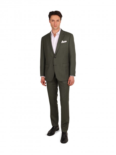 Fato listrado regular fit