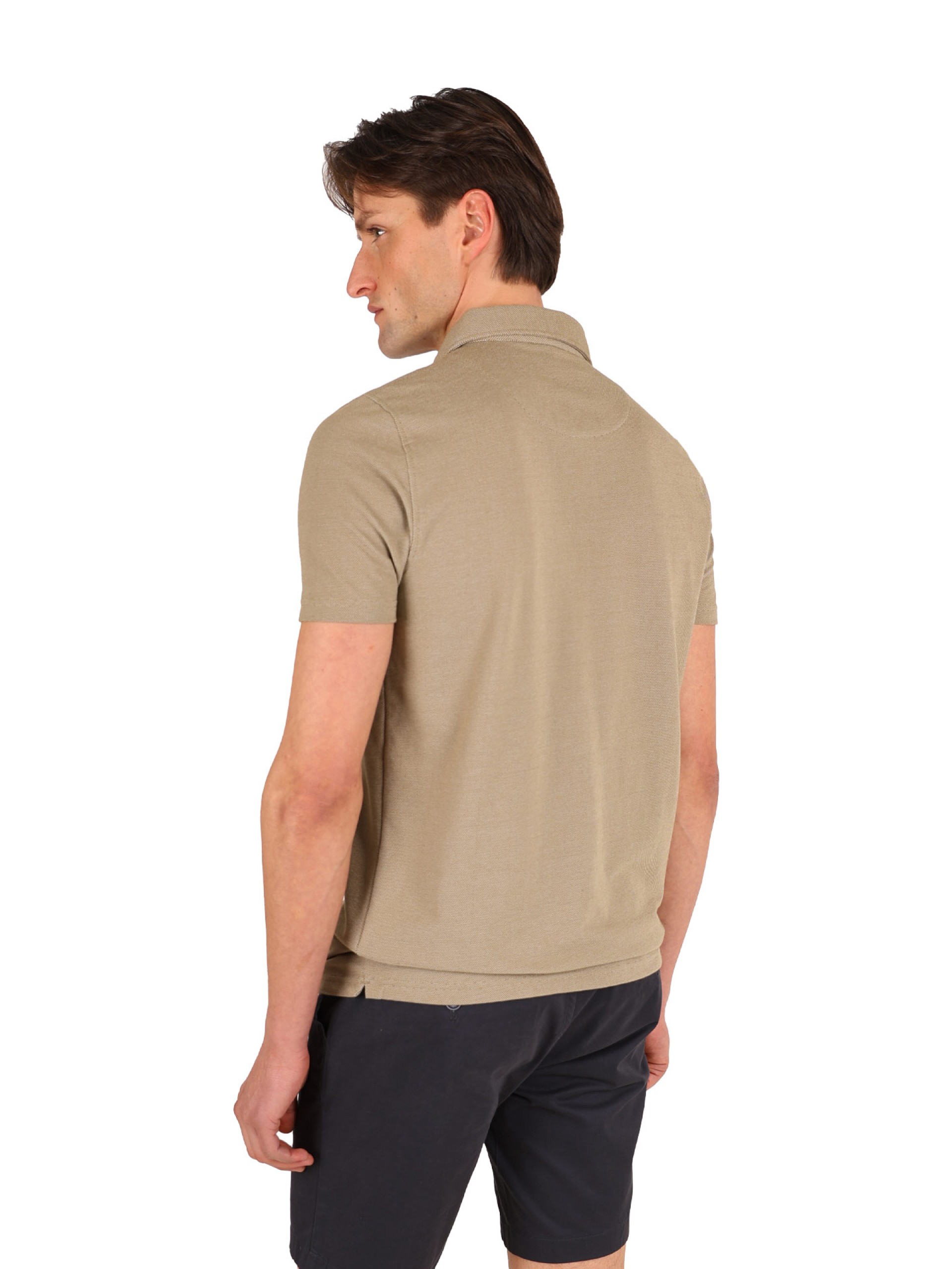 Polo de algodão com micro padrão