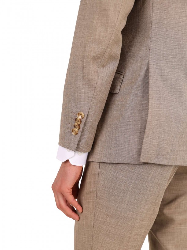 Fato de micro padro slim fit