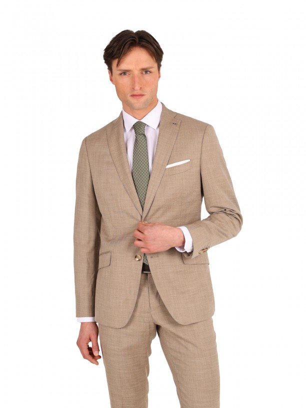 Fato de micro padro slim fit