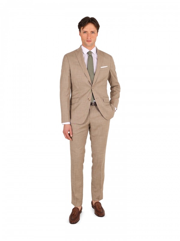 Traje micro estampado slim fit