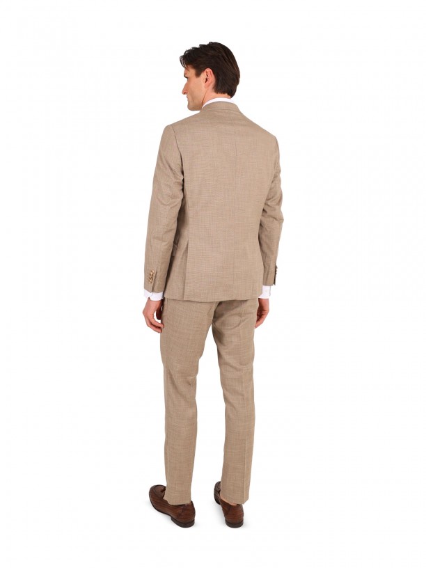 Fato de micro padro slim fit