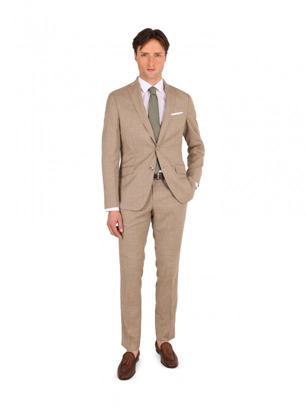 Fato de micro padro slim fit