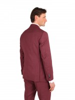 Fato liso slim fit com colete