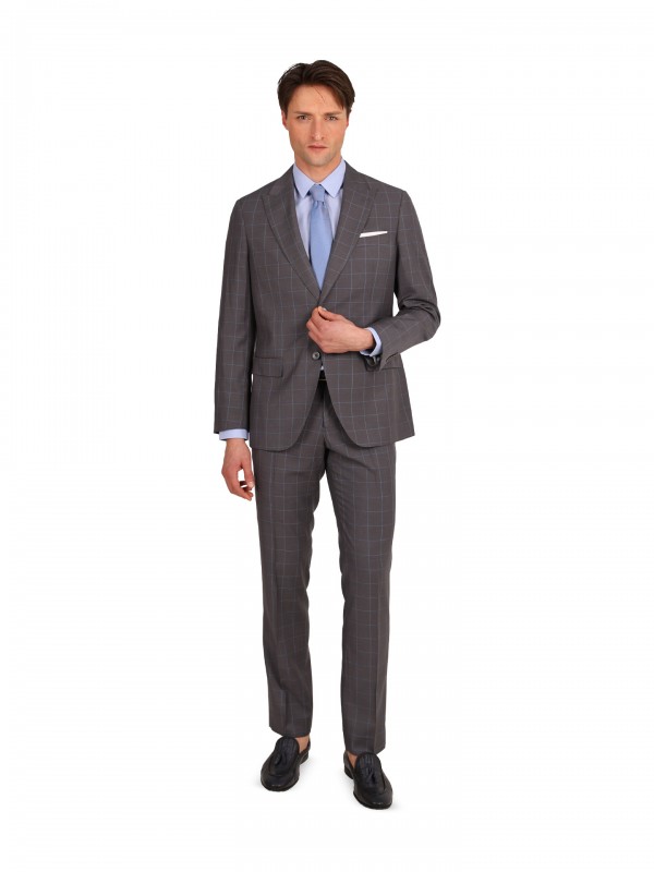 Traje con patrn regular fit