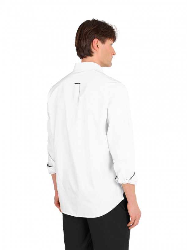 Camisa casual lisa 100% algodo