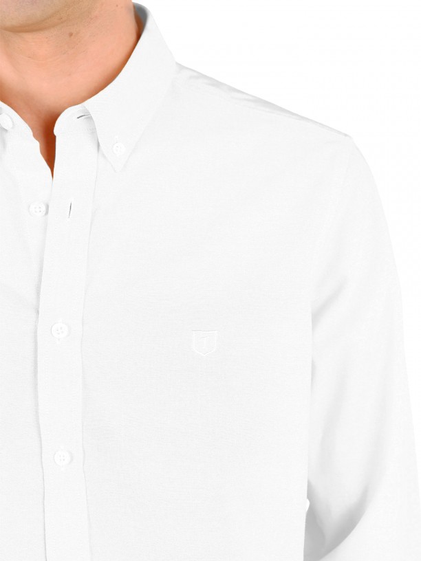 Camisa casual lisa 100% algodo