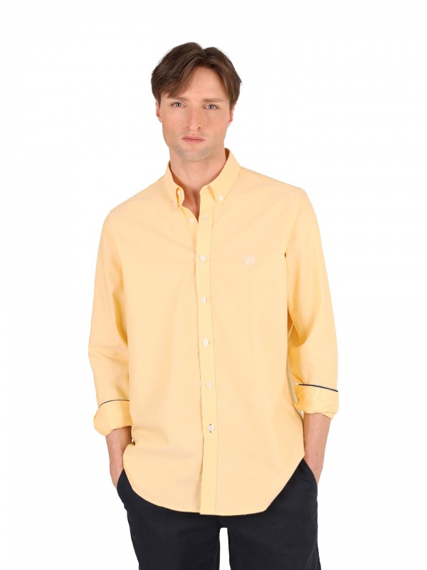 Camisa casual lisa 100% algodn