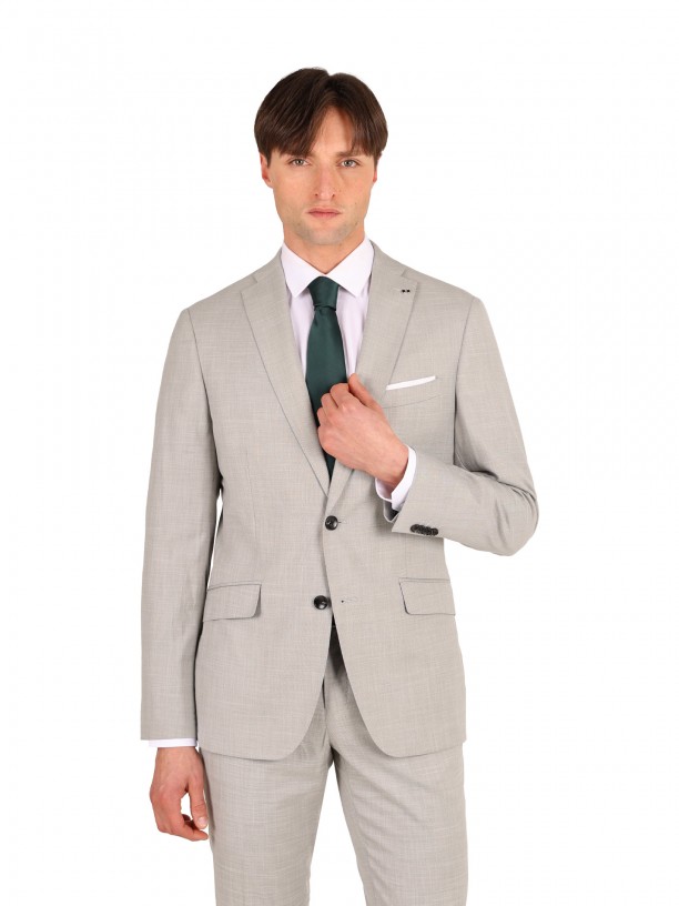 Traje micro estampado slim fit Traje micro estampado slim fit